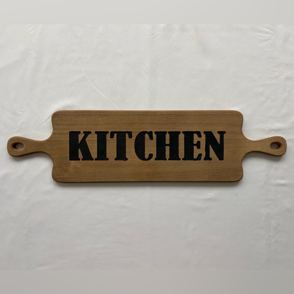 Farmhouse style wall decor, wood “KITCHEN” board (28x7.25inches)